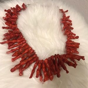 Red coral necklace